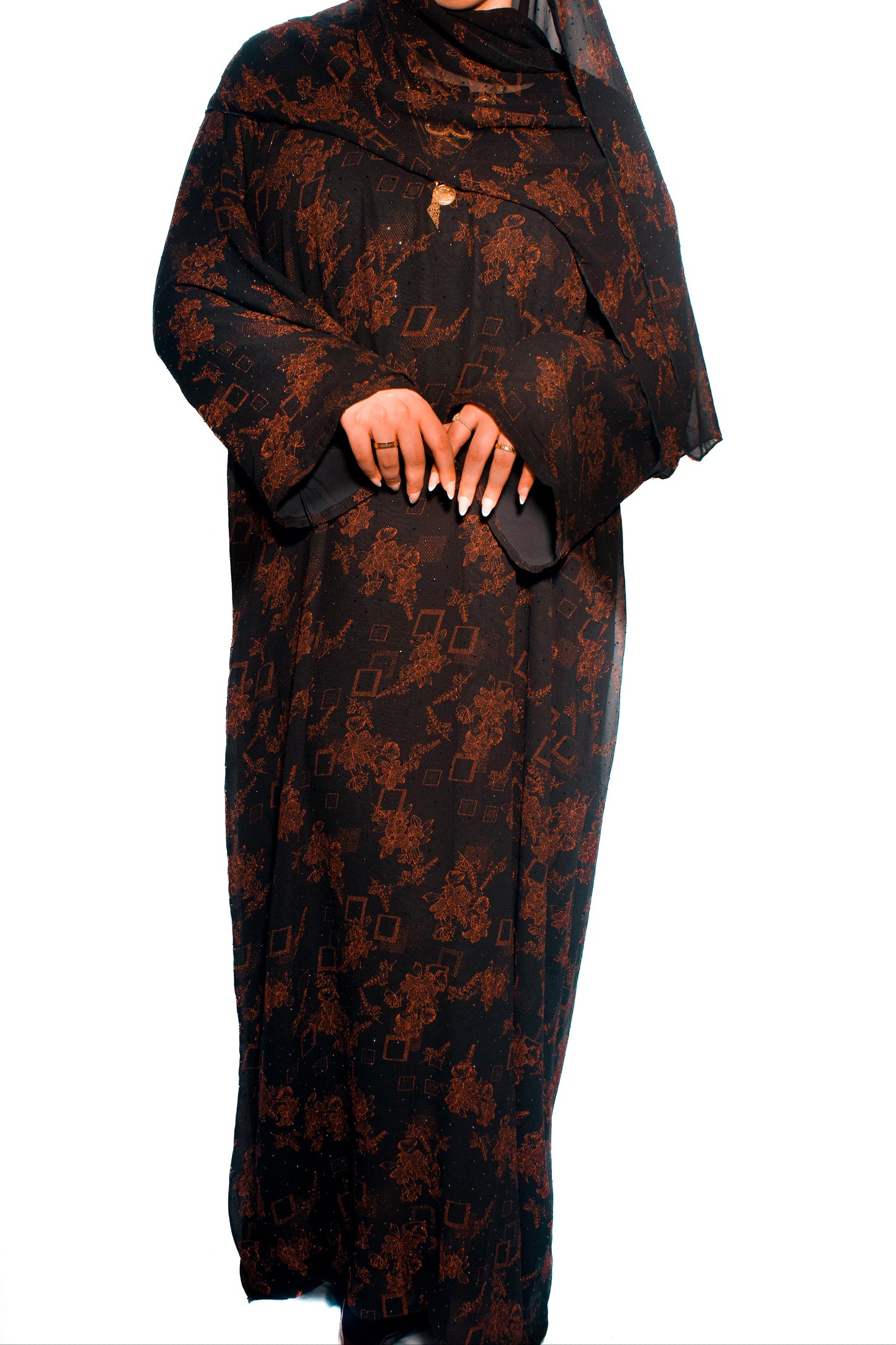 Blossom Red Abaya