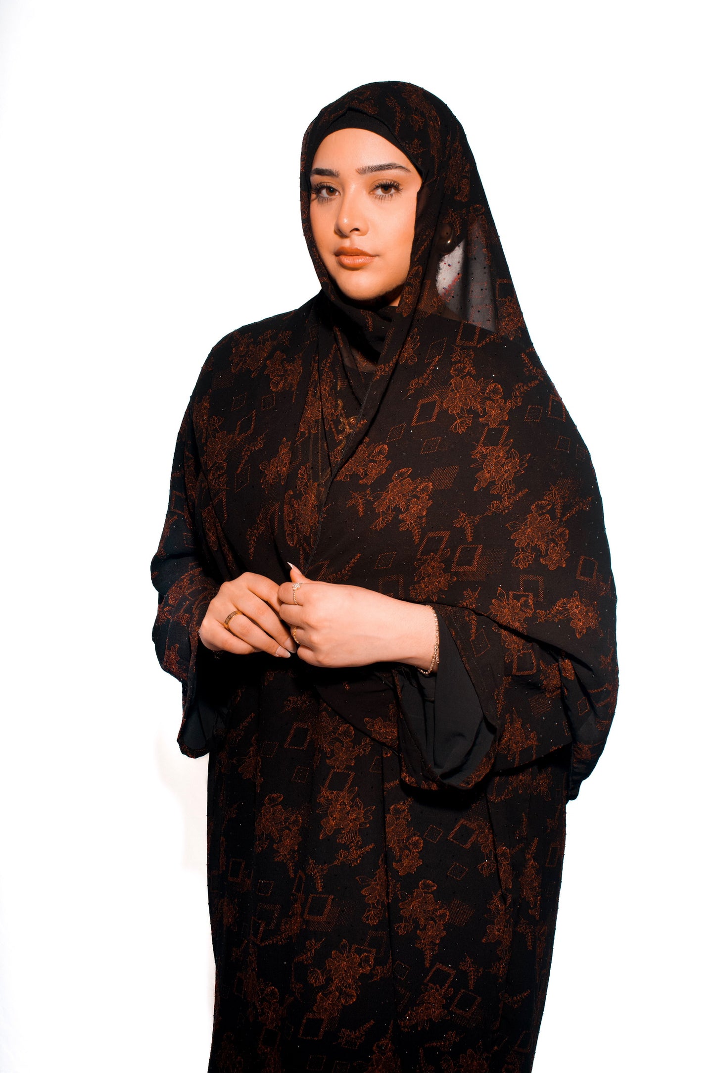 Blossom Red Abaya