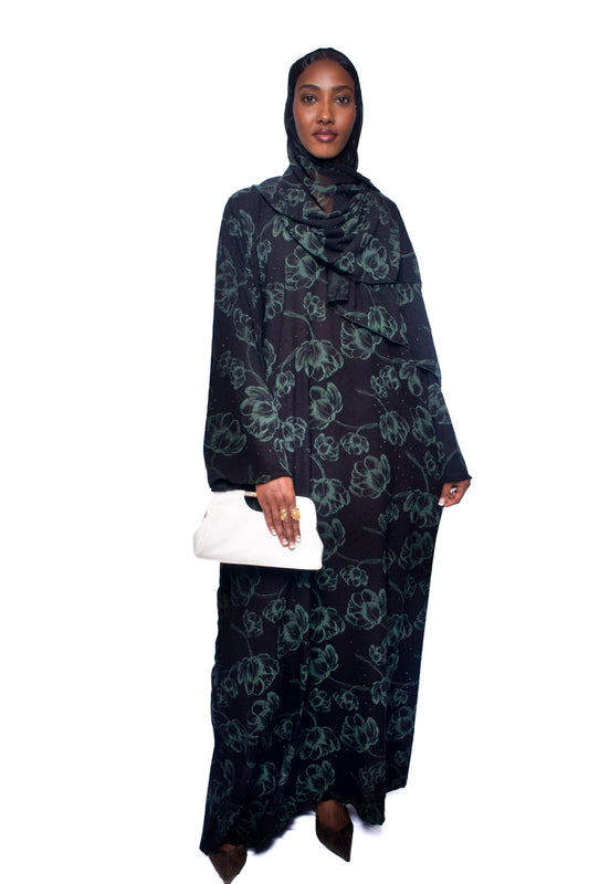Lotus Green Abaya