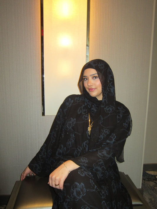 Lotus Blue Abaya